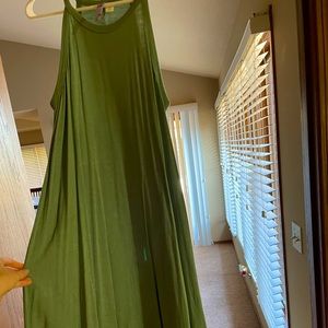 Above the knee boutique dress, size M, army green color